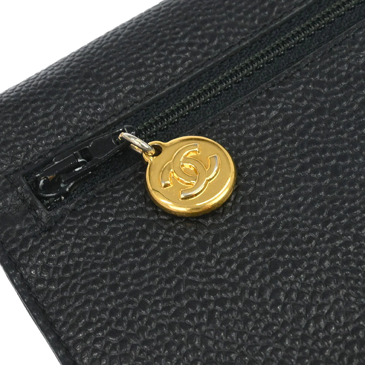 Chanel 1994-1996 Black Caviar Skin Long Wallet - Image 7