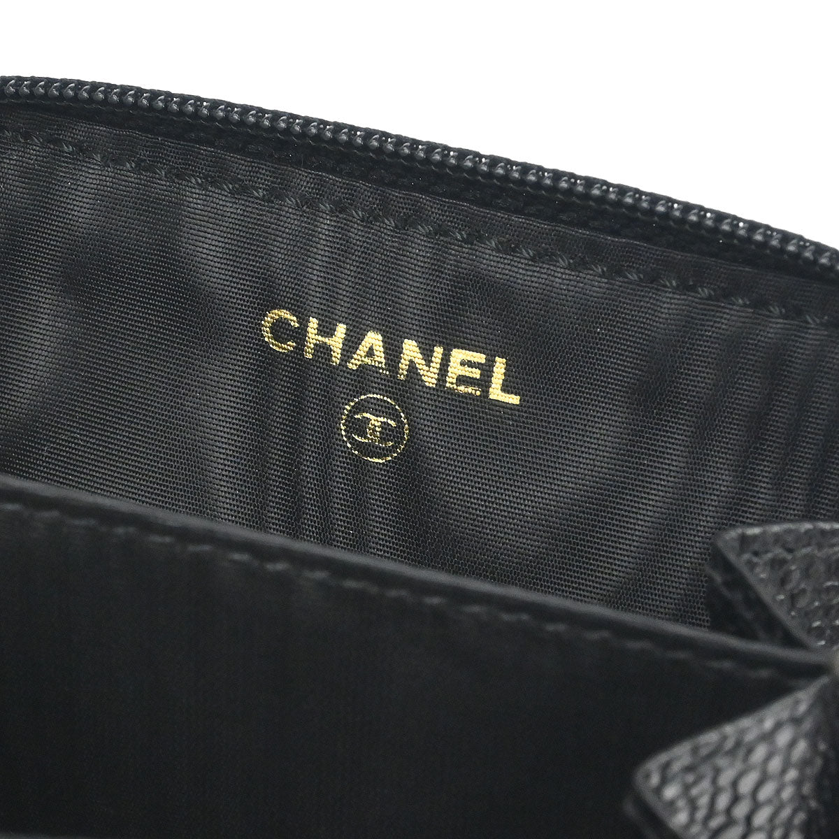 Chanel 1997-1999 Black Caviar Skin Coin Purse Wallet - Image 14