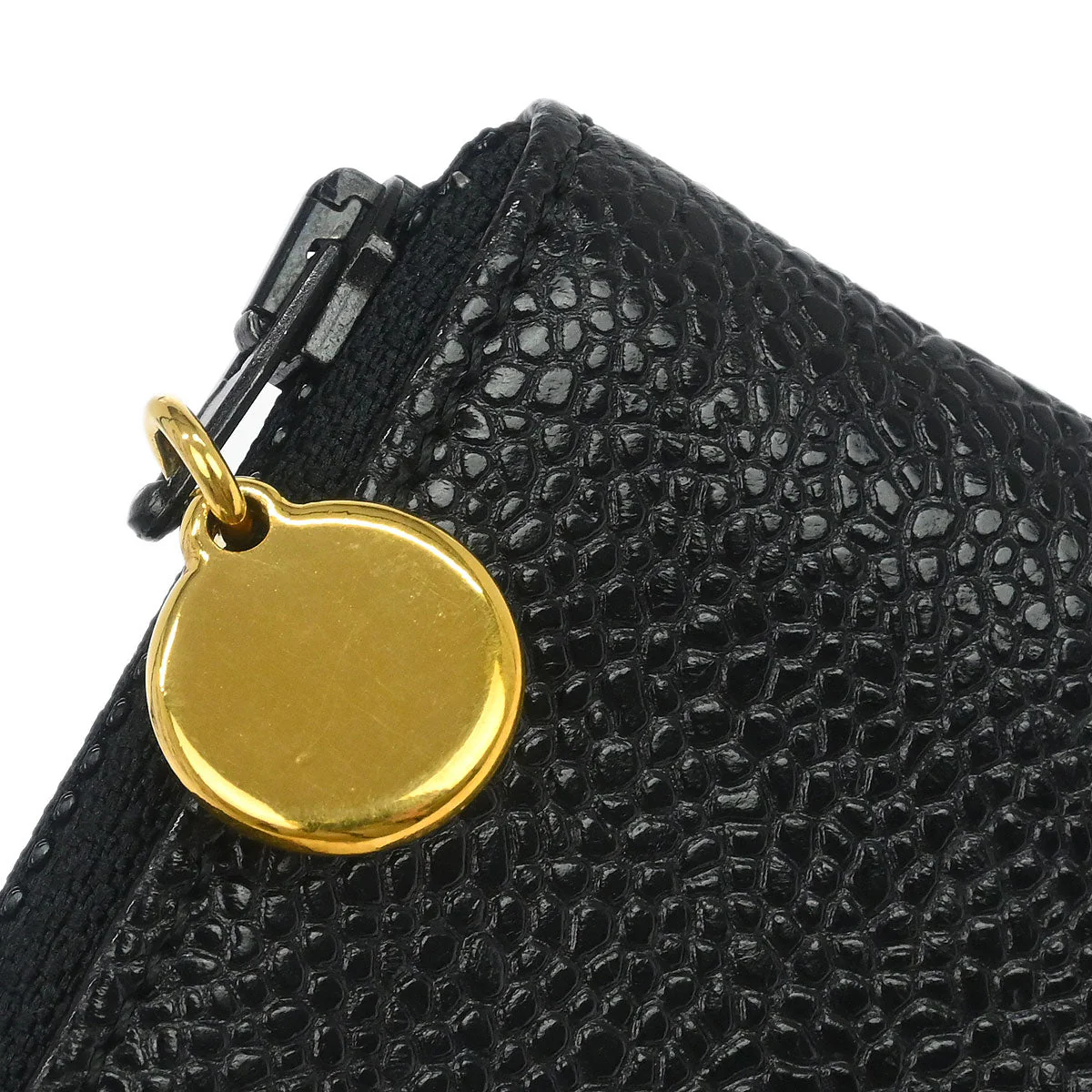 Chanel 1997-1999 Black Caviar Skin Coin Purse Wallet - Image 9