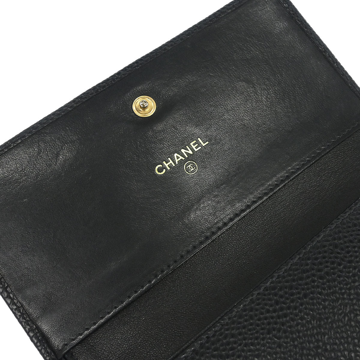 Chanel Black Caviar Skin Trifold Wallet - Image 10