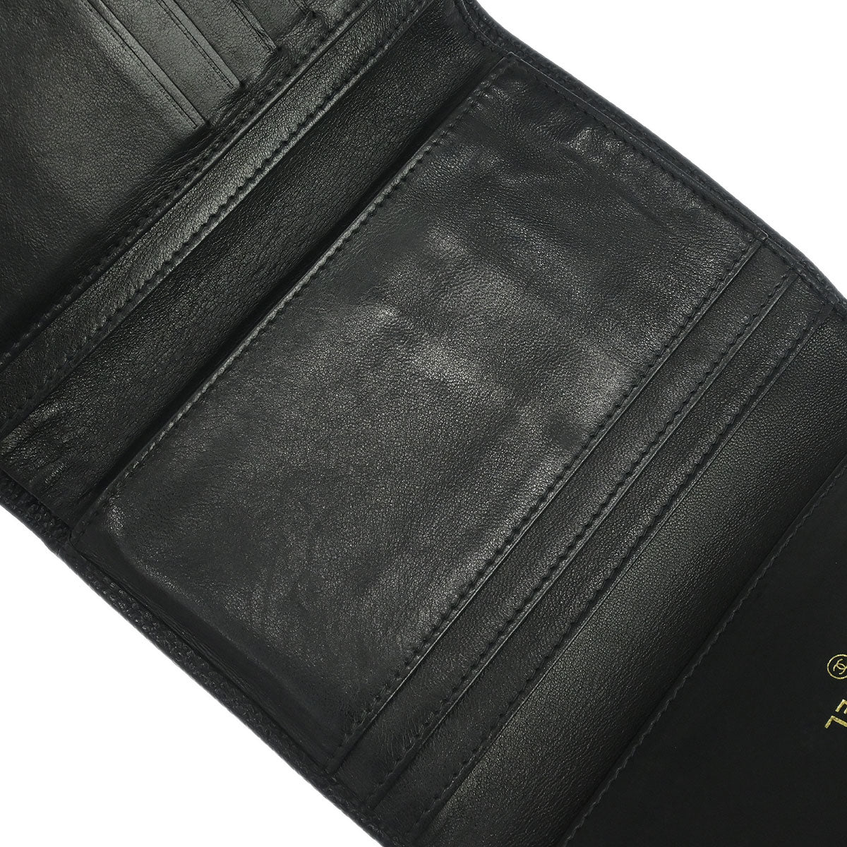 Chanel Black Caviar Skin Trifold Wallet - Image 12