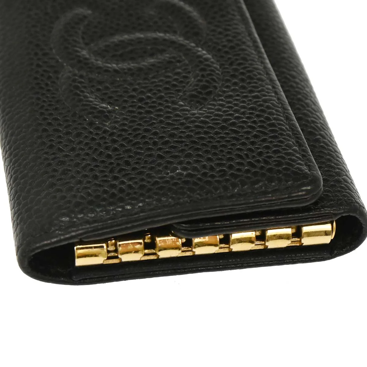 Chanel 2003-2004 Black Caviar Skin Six Hook Key Case Small Good - Image 3