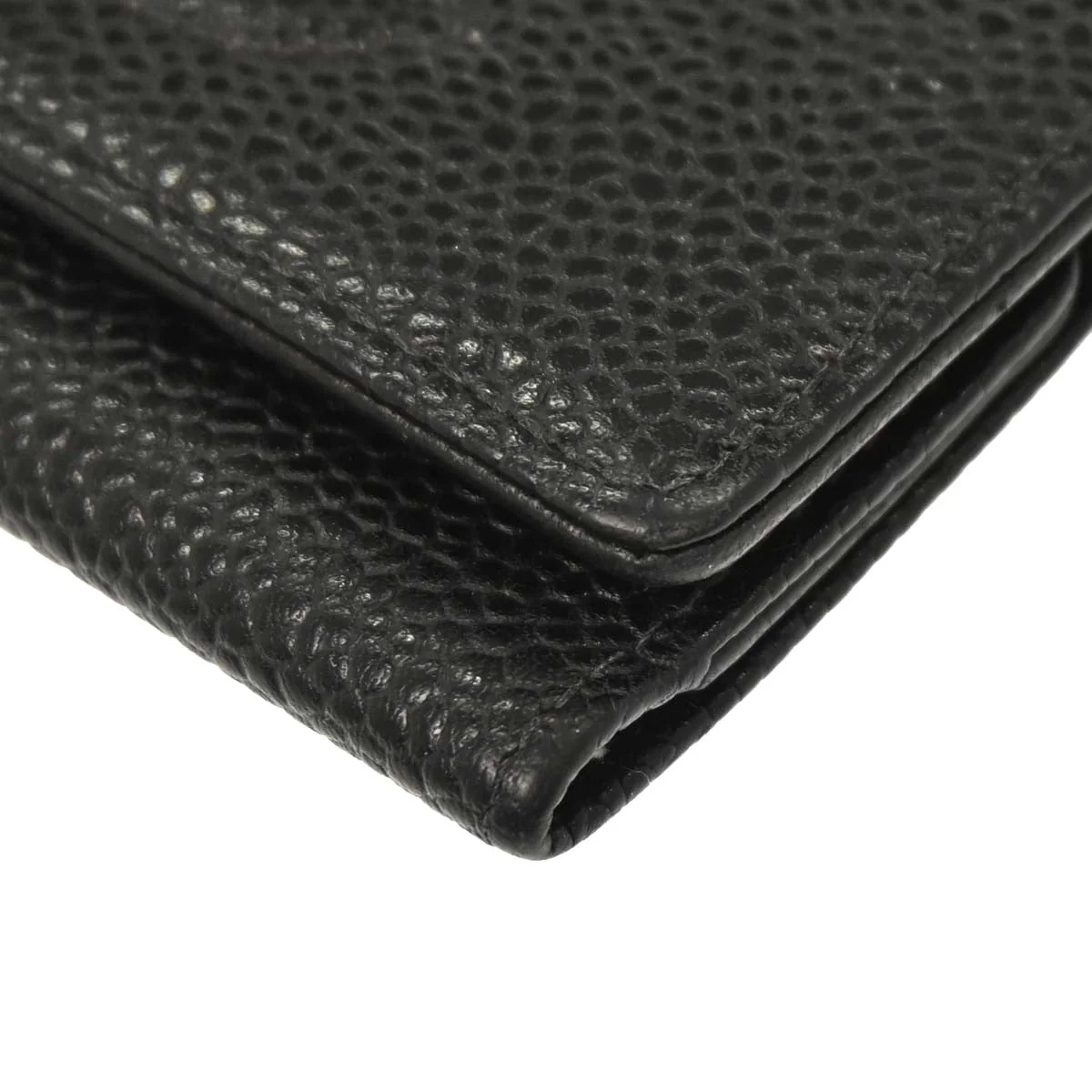 Chanel 2003-2004 Black Caviar Skin Six Hook Key Case Small Good - Image 5