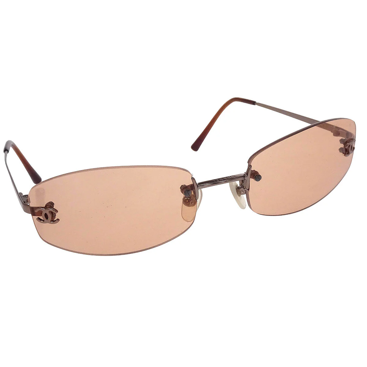 Chanel Sunglasses Eyewear Orange Small Good