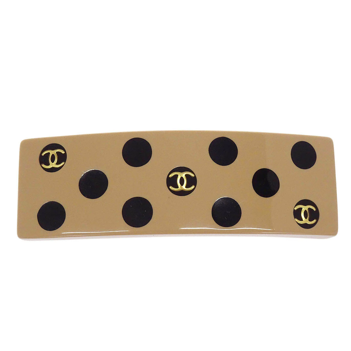 Chanel Barrette Hair Accessories Beige Acrylic 00A