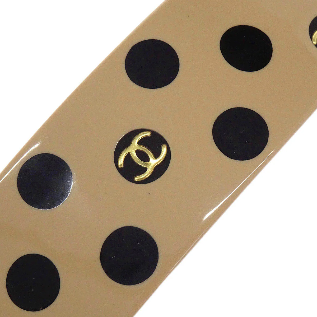 Chanel Barrette Hair Accessories Beige Acrylic 00A - Image 2