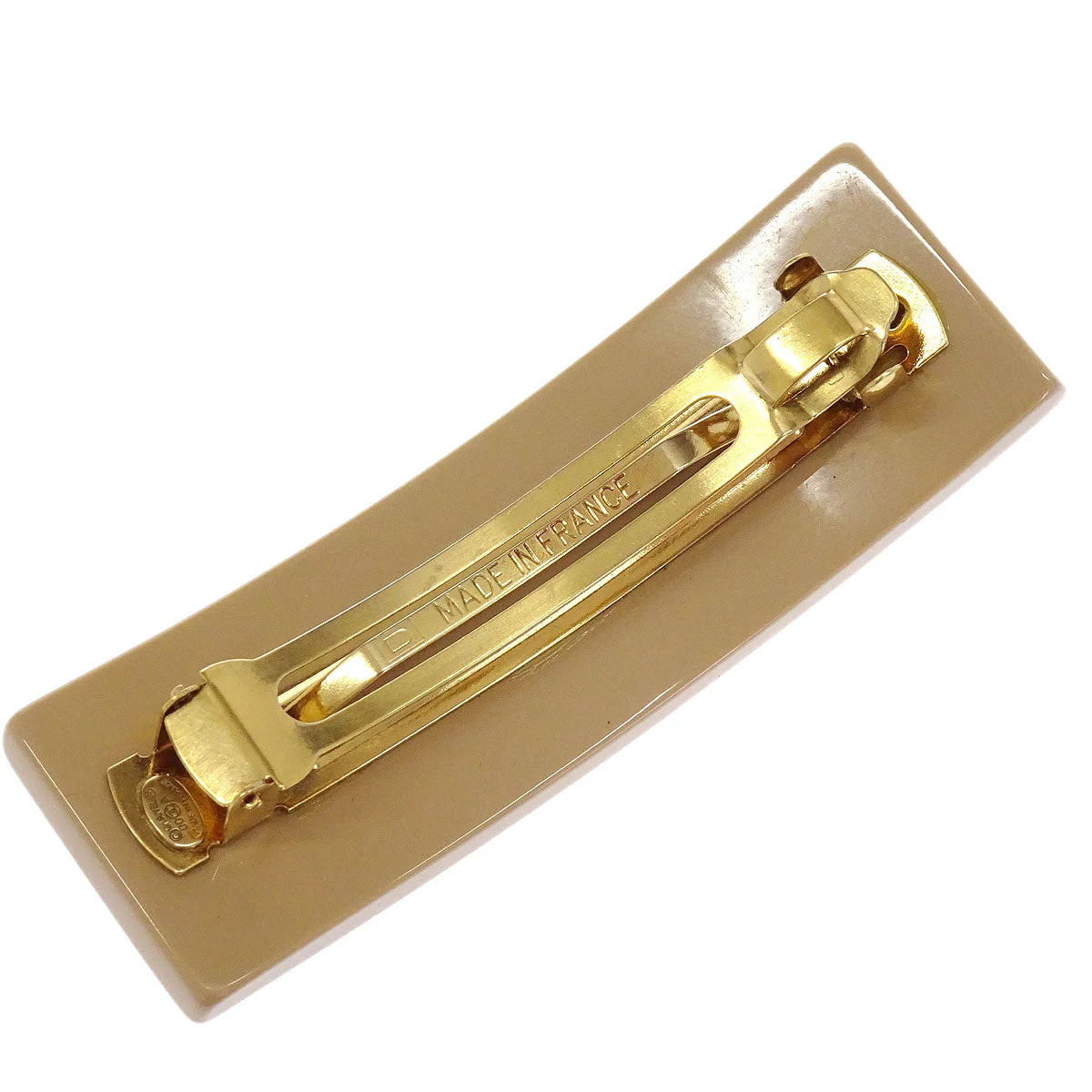 Chanel Barrette Hair Accessories Beige Acrylic 00A - Image 3