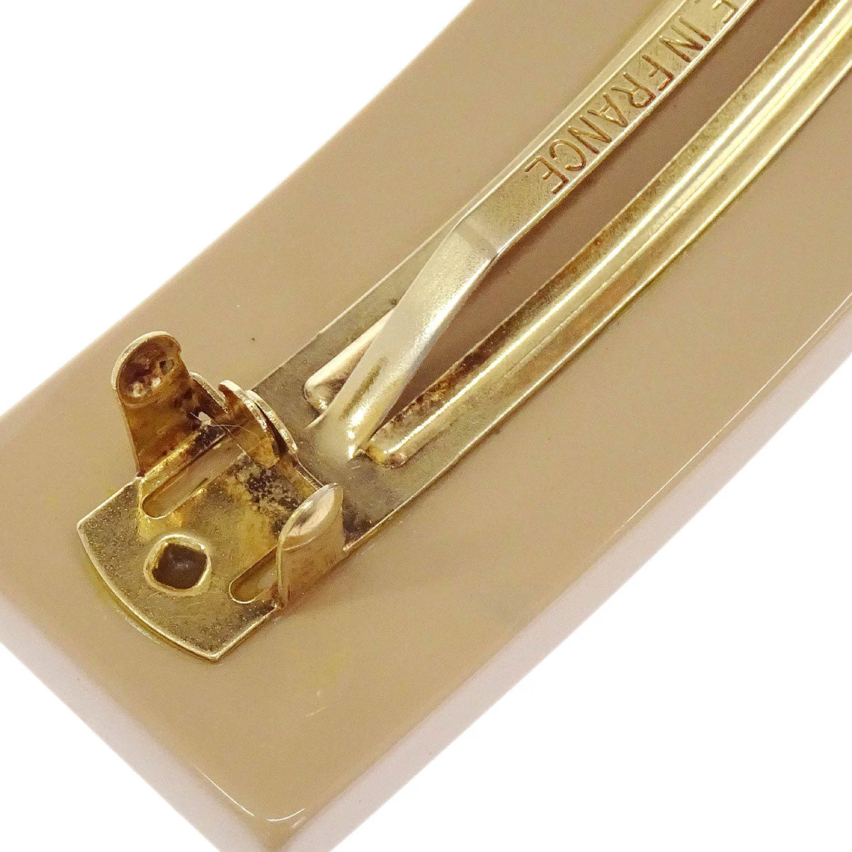 Chanel Barrette Hair Accessories Beige Acrylic 00A - Image 5