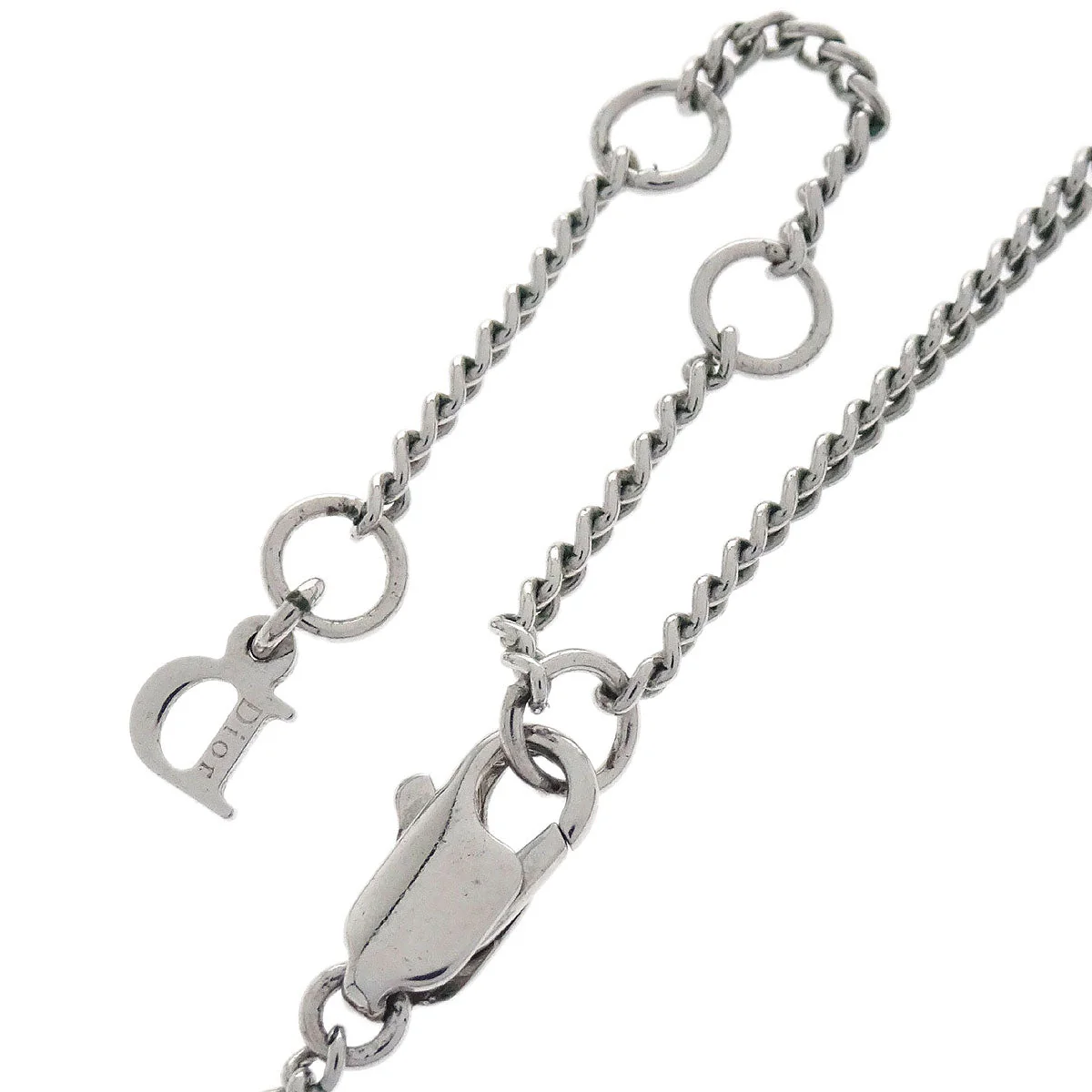 Christian Dior Necklace Pendant Silver Rhinestone - Image 3