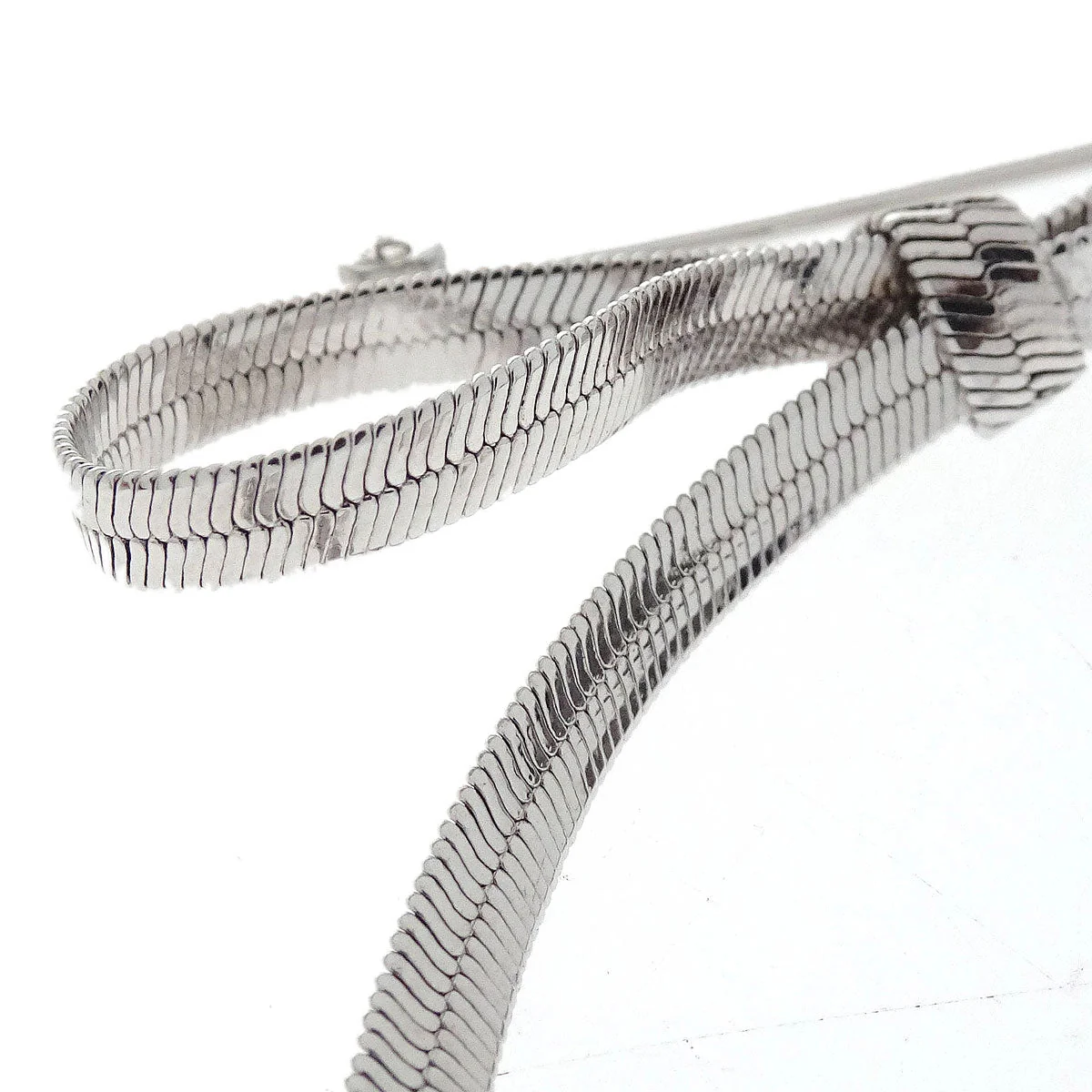 Christian Dior Brooch Pin Bow Silver - Image 3
