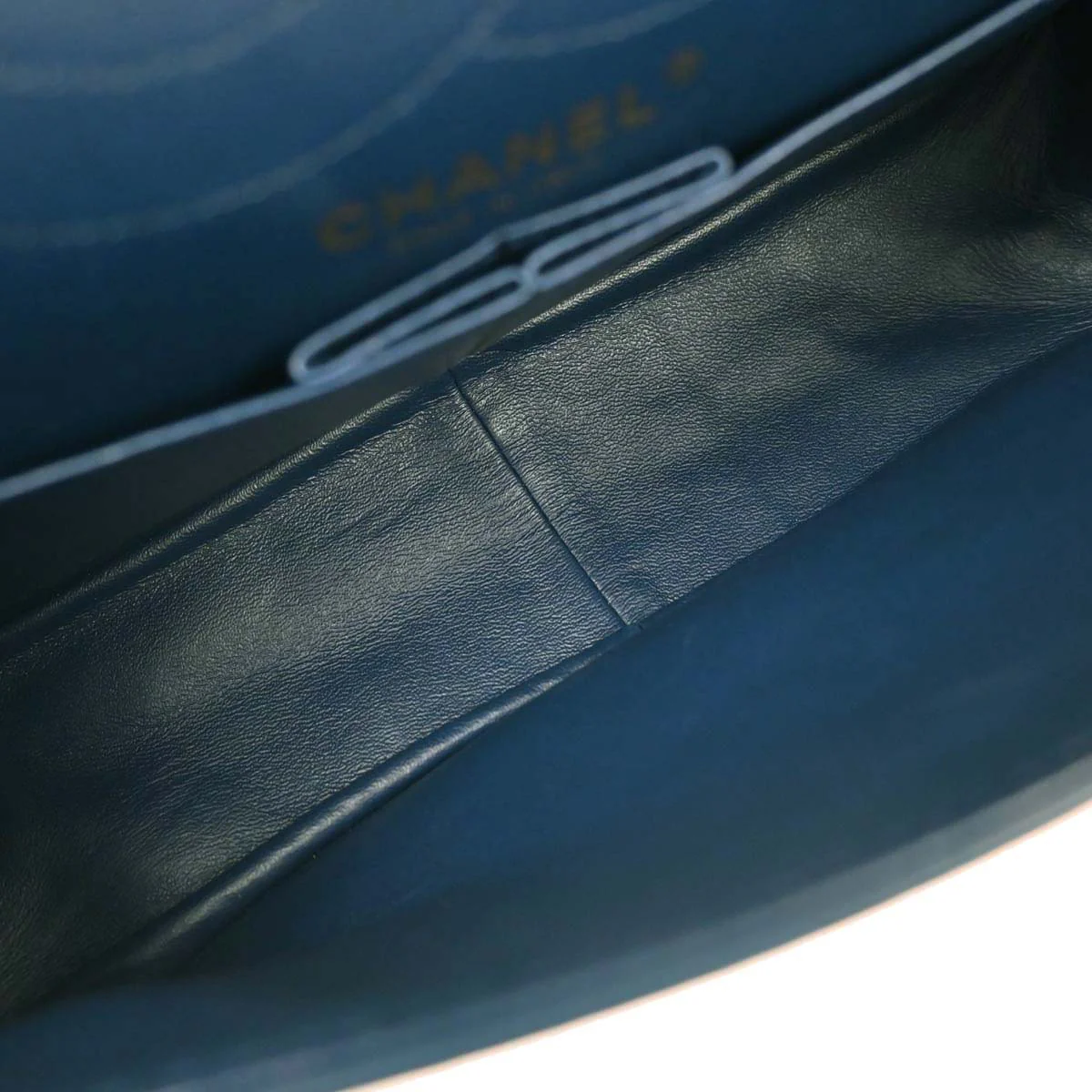 Chanel Blue Patent Leather 2.55 Double Flap Shoulder Bag - Image 14