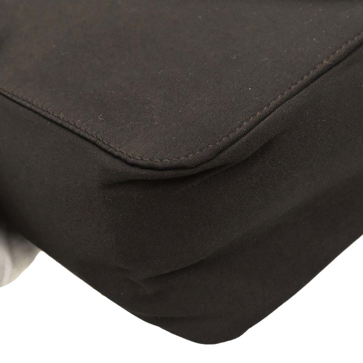 Prada Brown Nylon Top Handle Handbag - Image 6