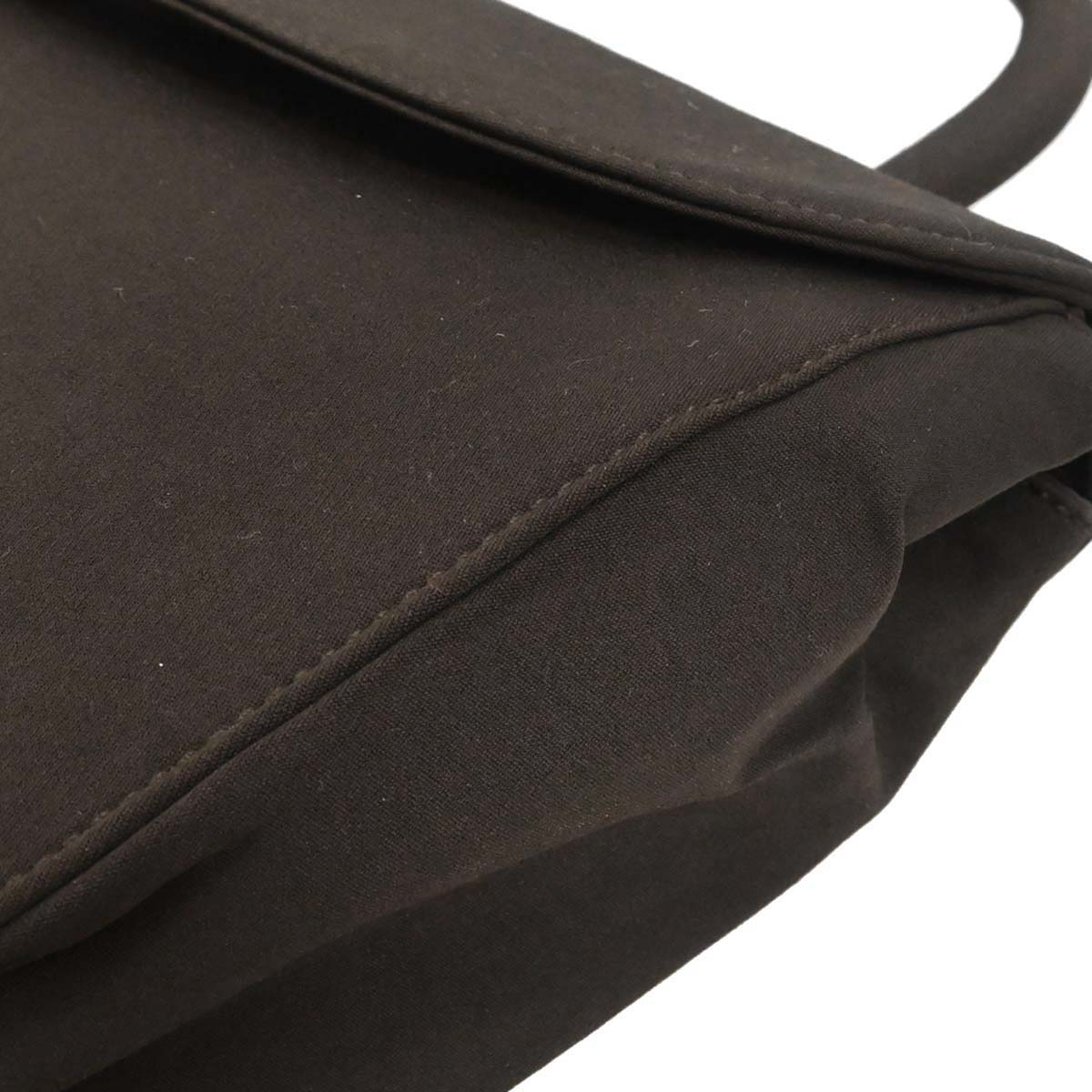 Prada Brown Nylon Top Handle Handbag - Image 7