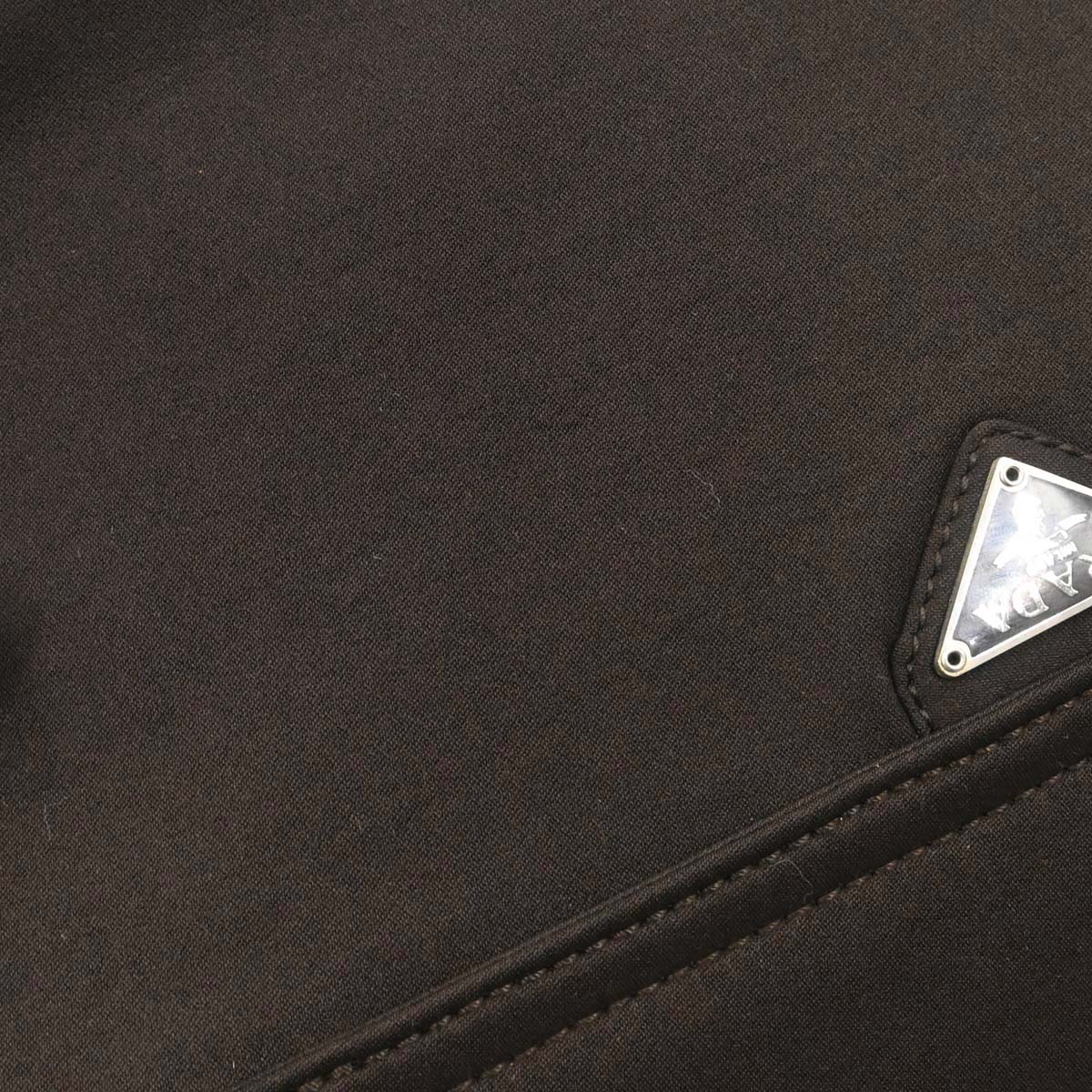 Prada Brown Nylon Top Handle Handbag - Image 9