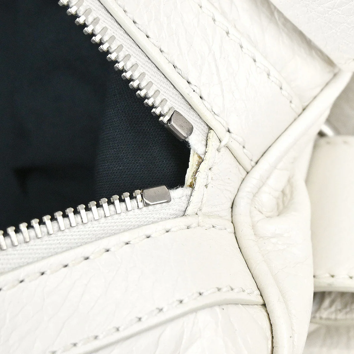 Balenciaga White Squash 2way Duffle Shoulder Handbag - Image 16