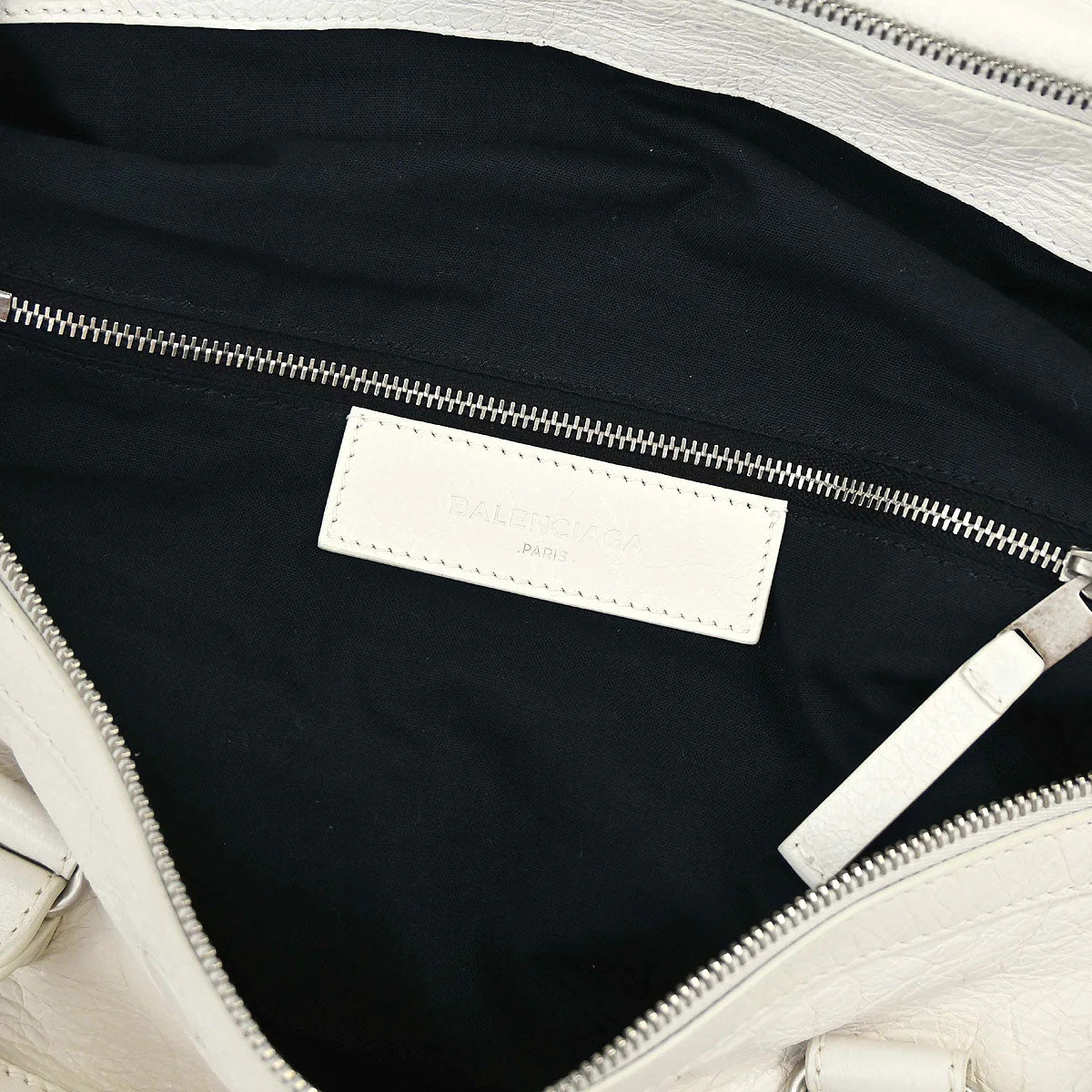 Balenciaga White Squash 2way Duffle Shoulder Handbag - Image 18