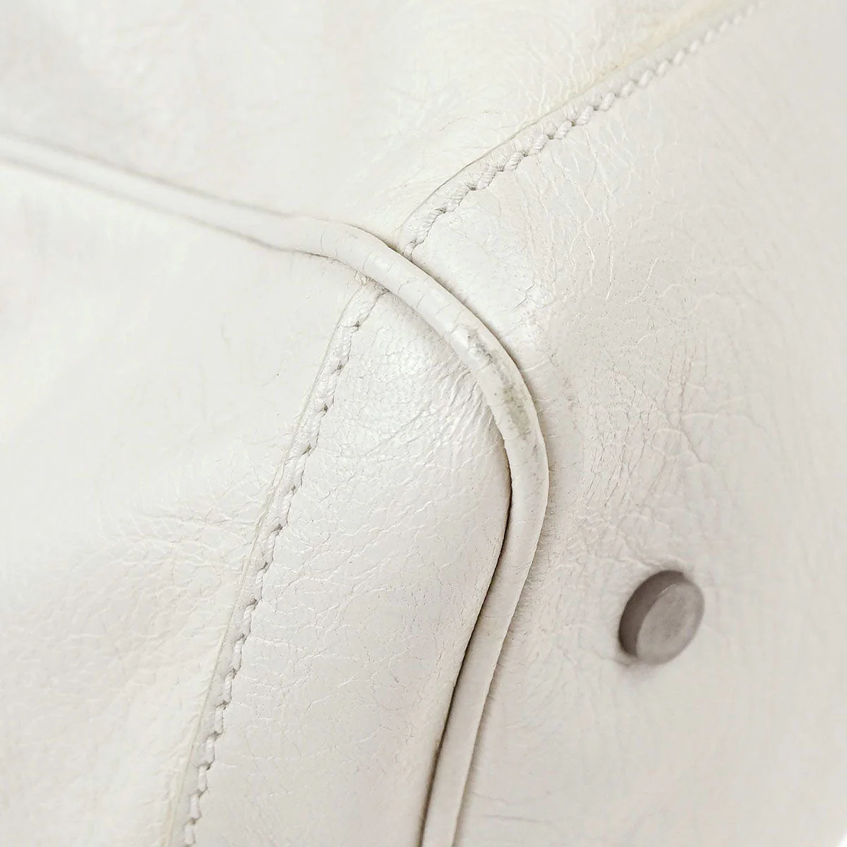 Balenciaga White Squash 2way Duffle Shoulder Handbag - Image 5