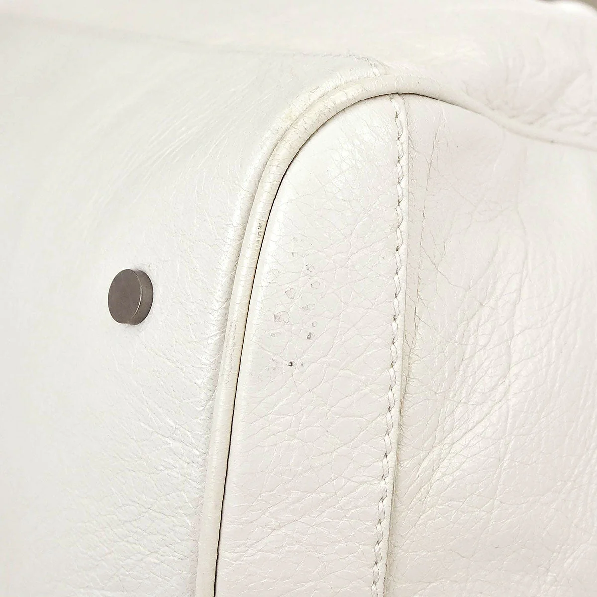 Balenciaga White Squash 2way Duffle Shoulder Handbag - Image 6