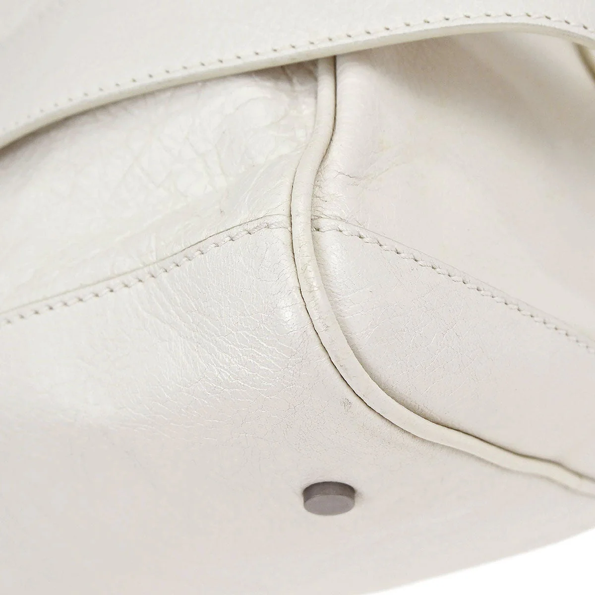 Balenciaga White Squash 2way Duffle Shoulder Handbag - Image 7
