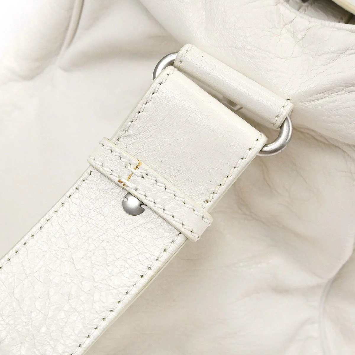 Balenciaga White Squash 2way Duffle Shoulder Handbag - Image 8