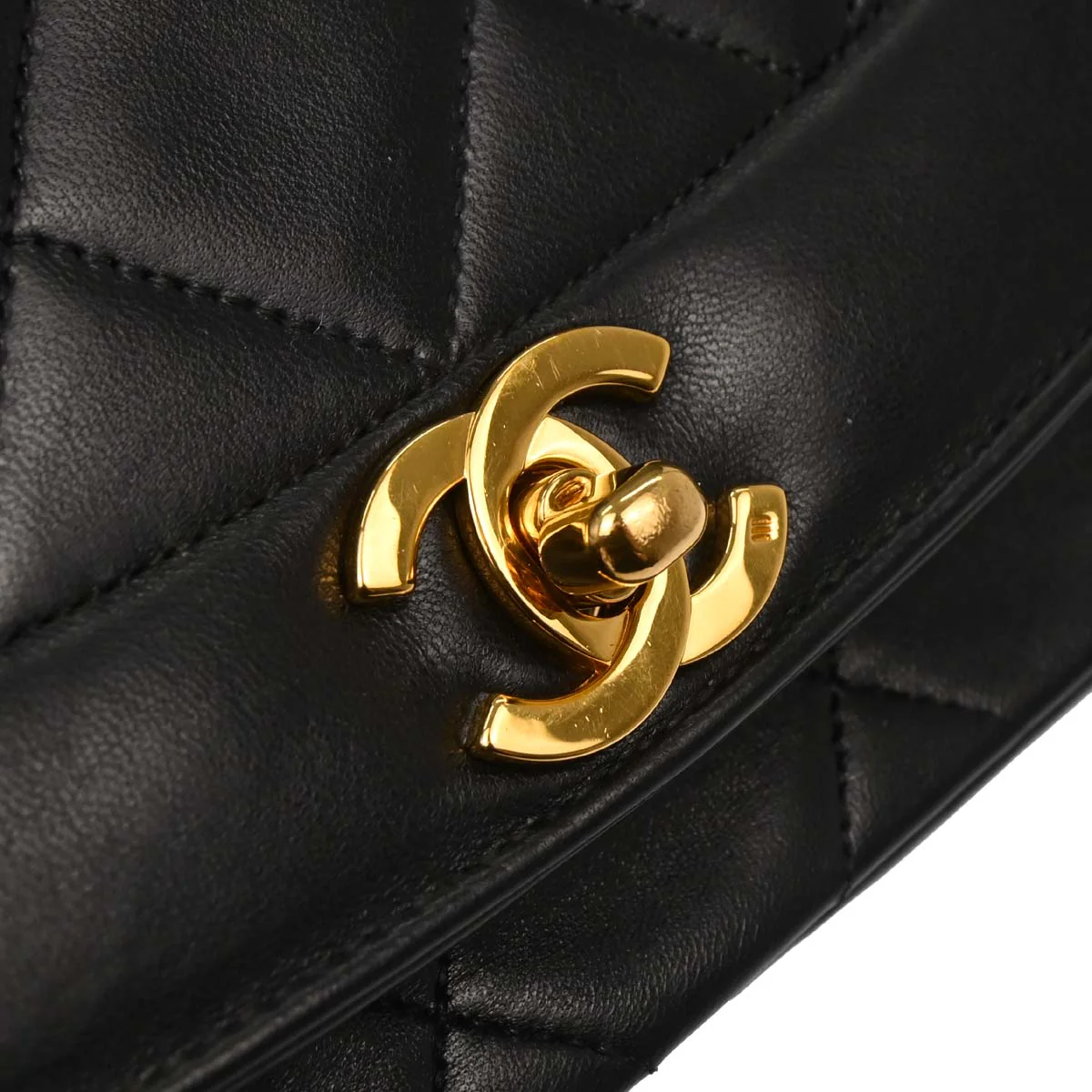 Chanel Black Lambskin Medium Diana Shoulder Bag - Image 16