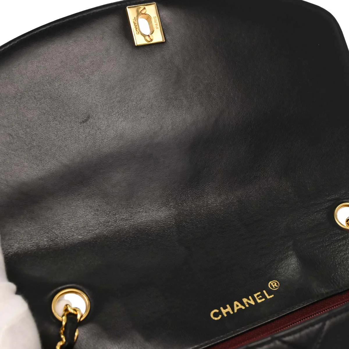 Chanel Black Lambskin Medium Diana Shoulder Bag - Image 17