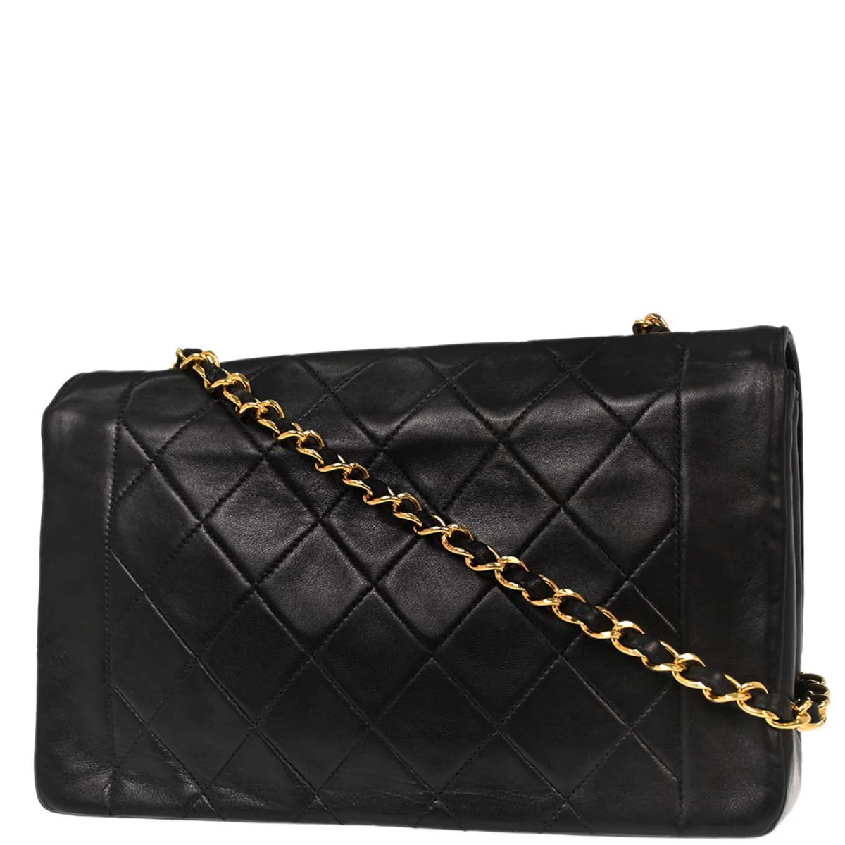 Chanel Black Lambskin Medium Diana Shoulder Bag - Image 2