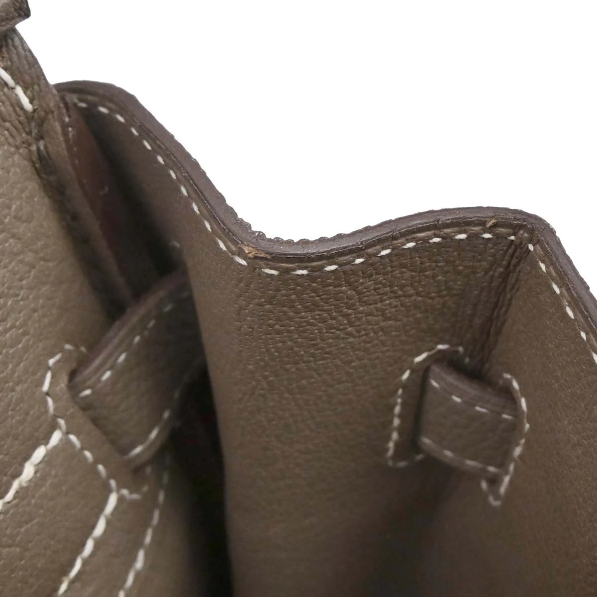 Hermes Etoupe Gray Togo Birkin 30 Handbag - Image 14