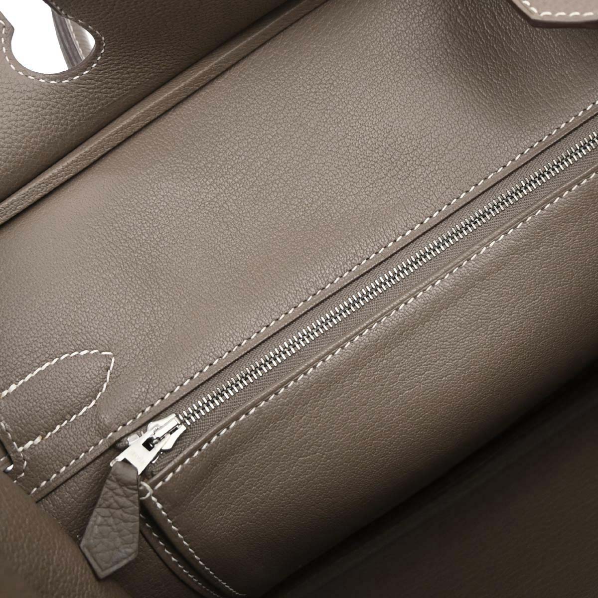 Hermes Etoupe Gray Togo Birkin 30 Handbag - Image 15