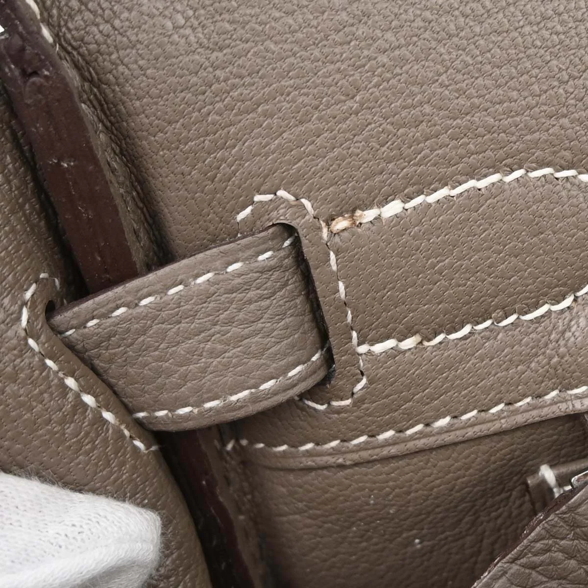 Hermes Etoupe Gray Togo Birkin 30 Handbag - Image 16