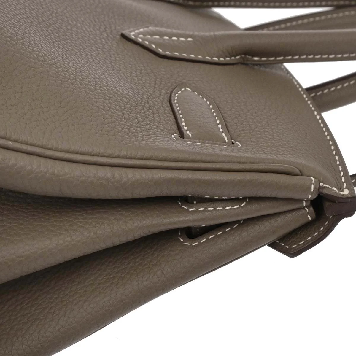 Hermes Etoupe Gray Togo Birkin 30 Handbag - Image 8