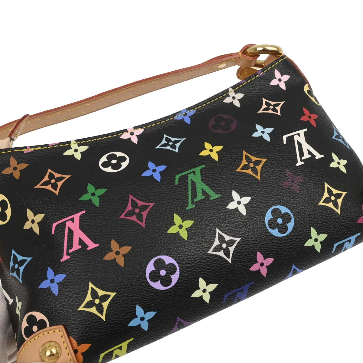 Louis Vuitton Black Monogram Multicolor Eliza Handbag M40099 - Image 6