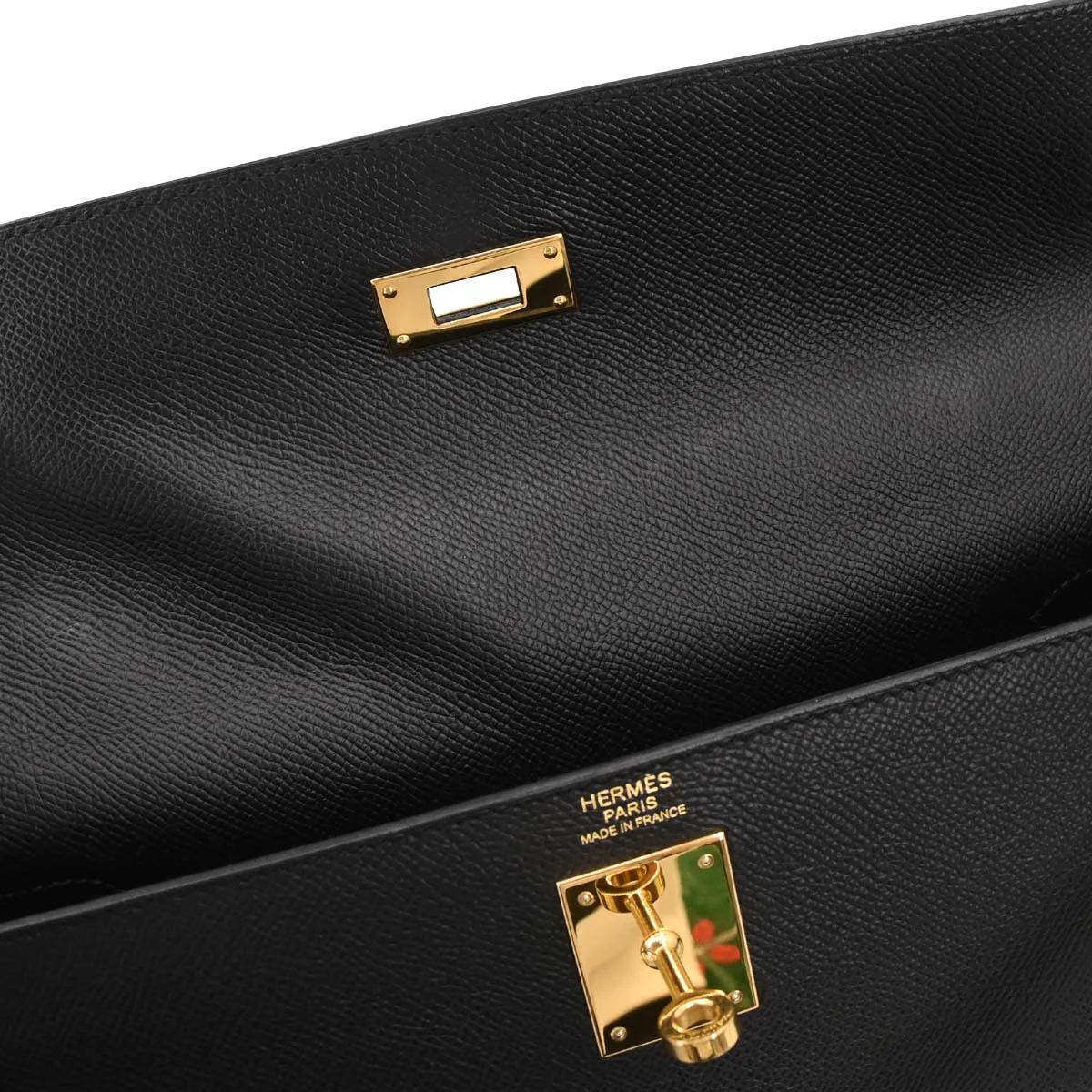 Hermes Black Epsom Kelly 32 Sellier 2way Shoulder Handbag - Image 13