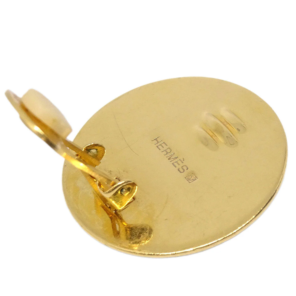 Hermes Gold Enamel Cloisonne Ware Clip-On Earrings - Image 4