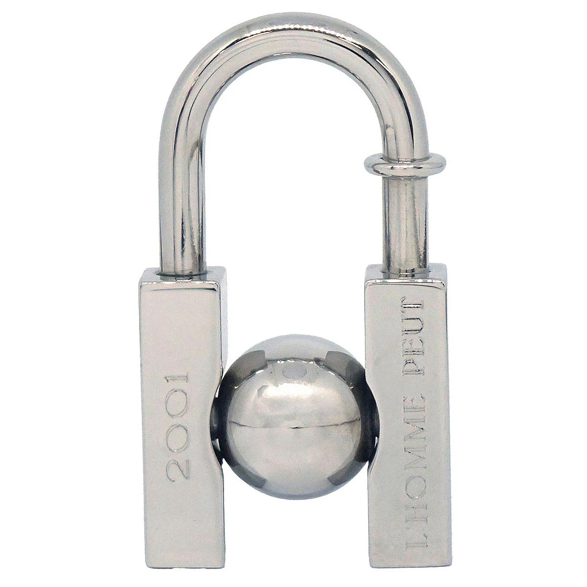 Hermes 2001 Earth Cadena Padlock Silver Small Good
