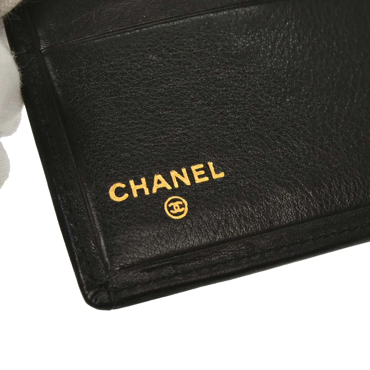 Chanel Black Lambskin Bicolore Wallet - Image 10