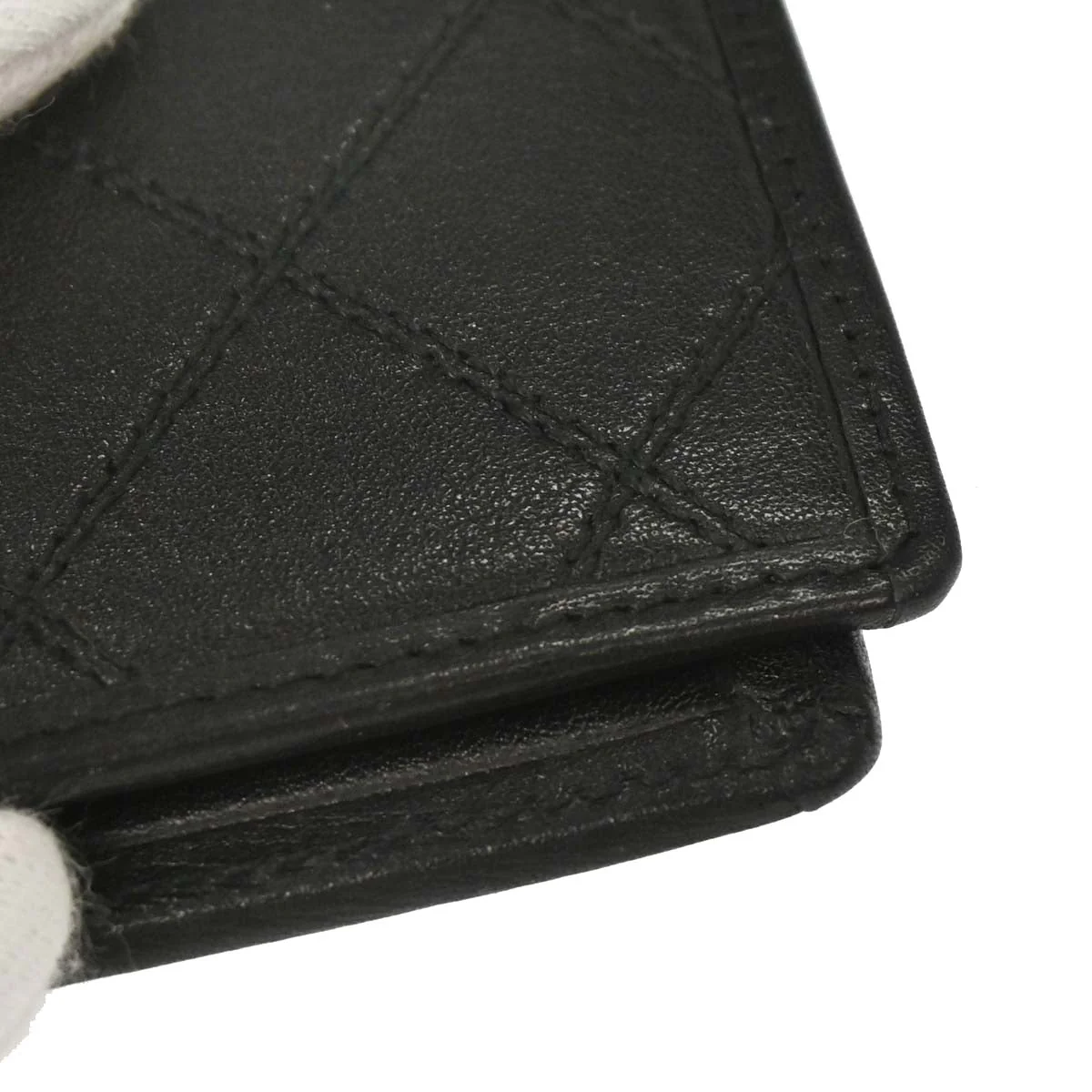 Chanel Black Lambskin Bicolore Wallet - Image 4