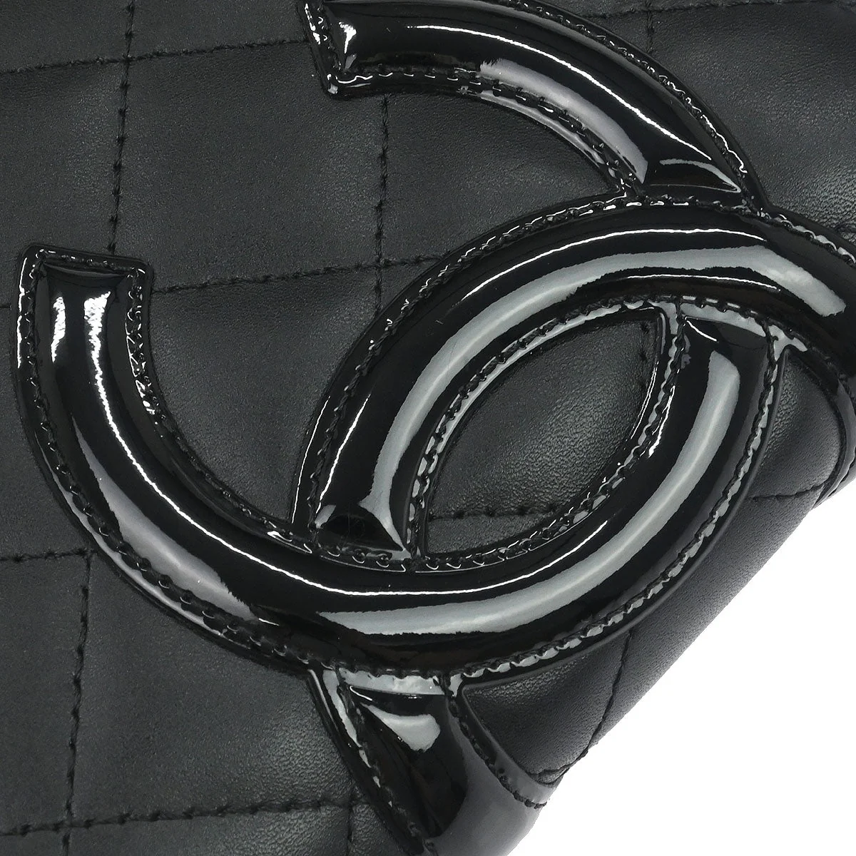 Chanel 2006-2008 Black Calfskin Cambon Ligne Long Wallet - Image 6
