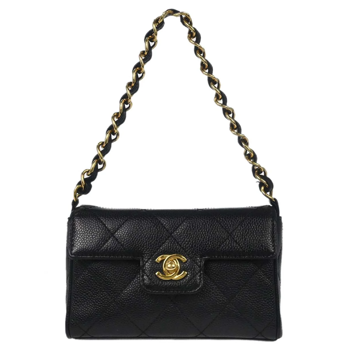 Chanel Black Caviar Skin Handbag