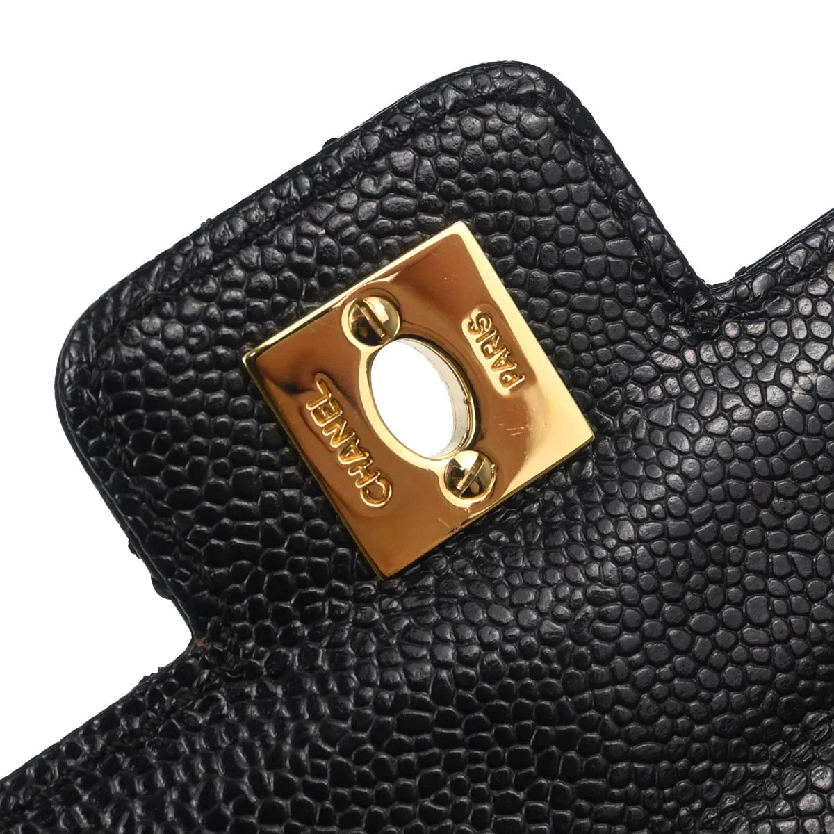 Chanel Black Caviar Skin Handbag - Image 13
