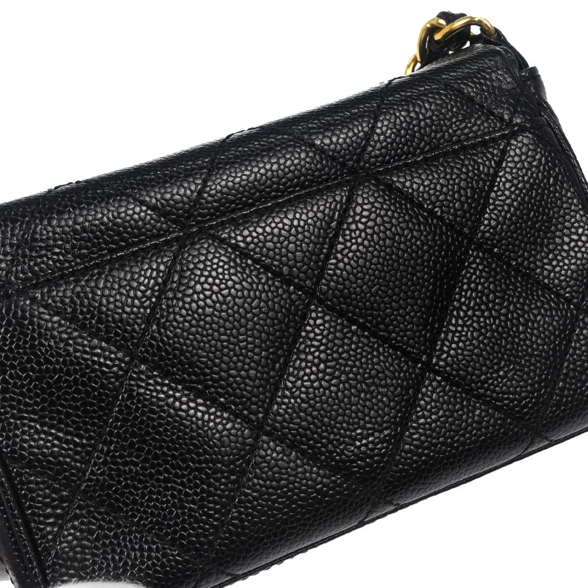 Chanel Black Caviar Skin Handbag - Image 7