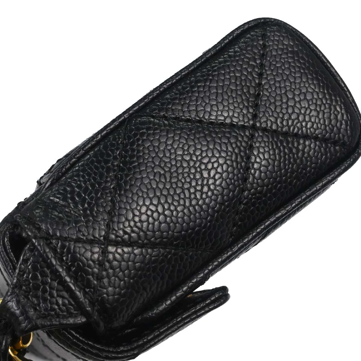 Chanel Black Caviar Skin Handbag - Image 8