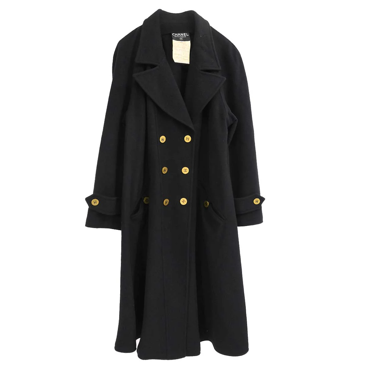 Chanel 1994 Coat Black #38