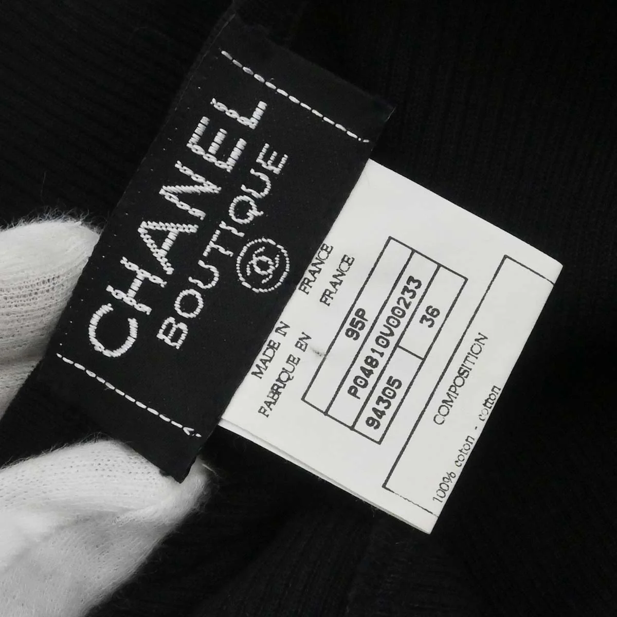 Chanel 1995 Cropped T-shirt Black #36 - Image 12