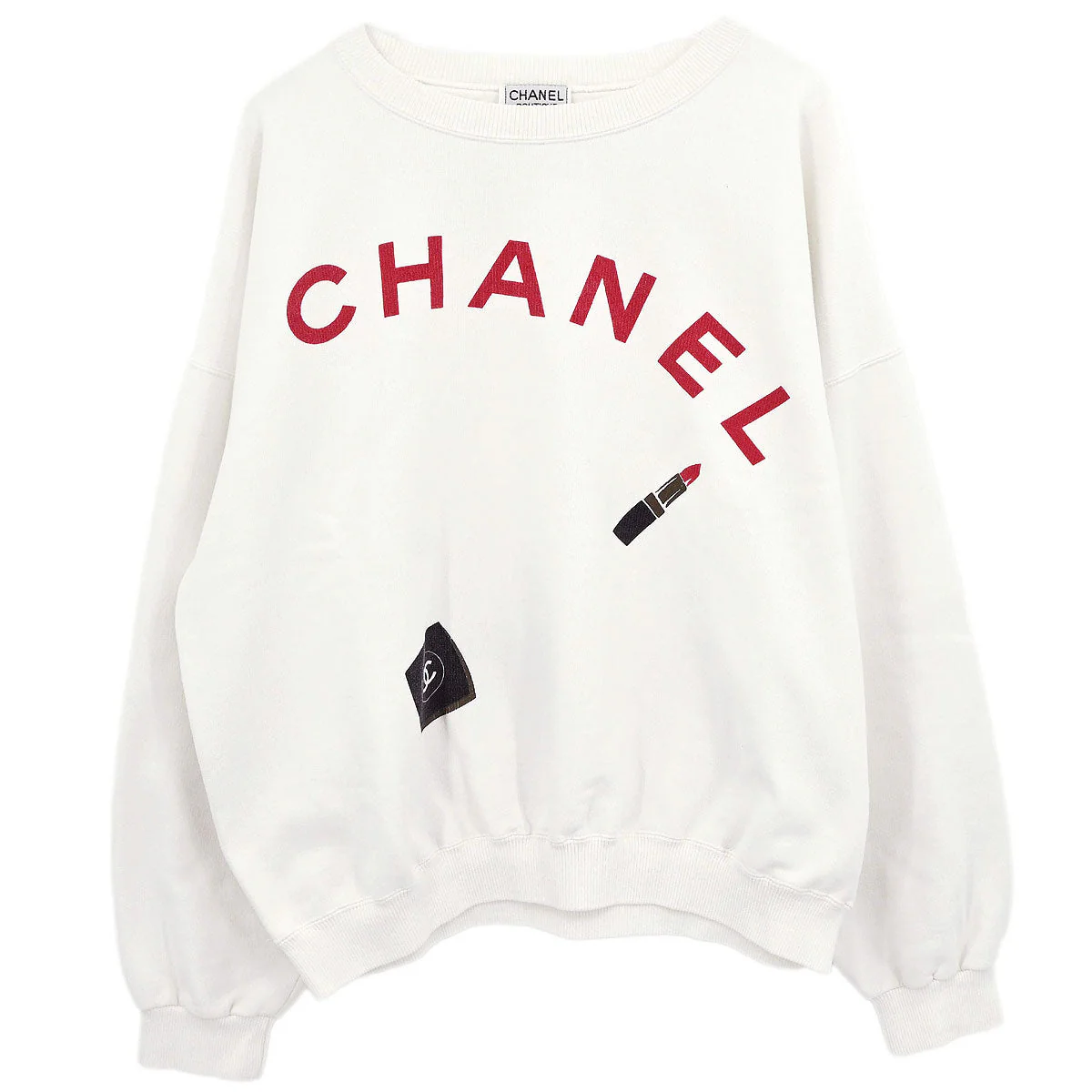 Chanel Long Sleeve Top Sweater White SAISON01 #L