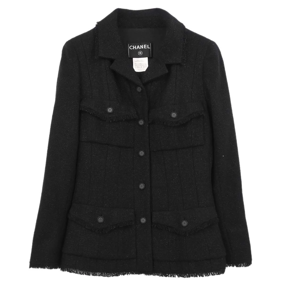 Chanel 2003 Single Breasted Jacket Black #34