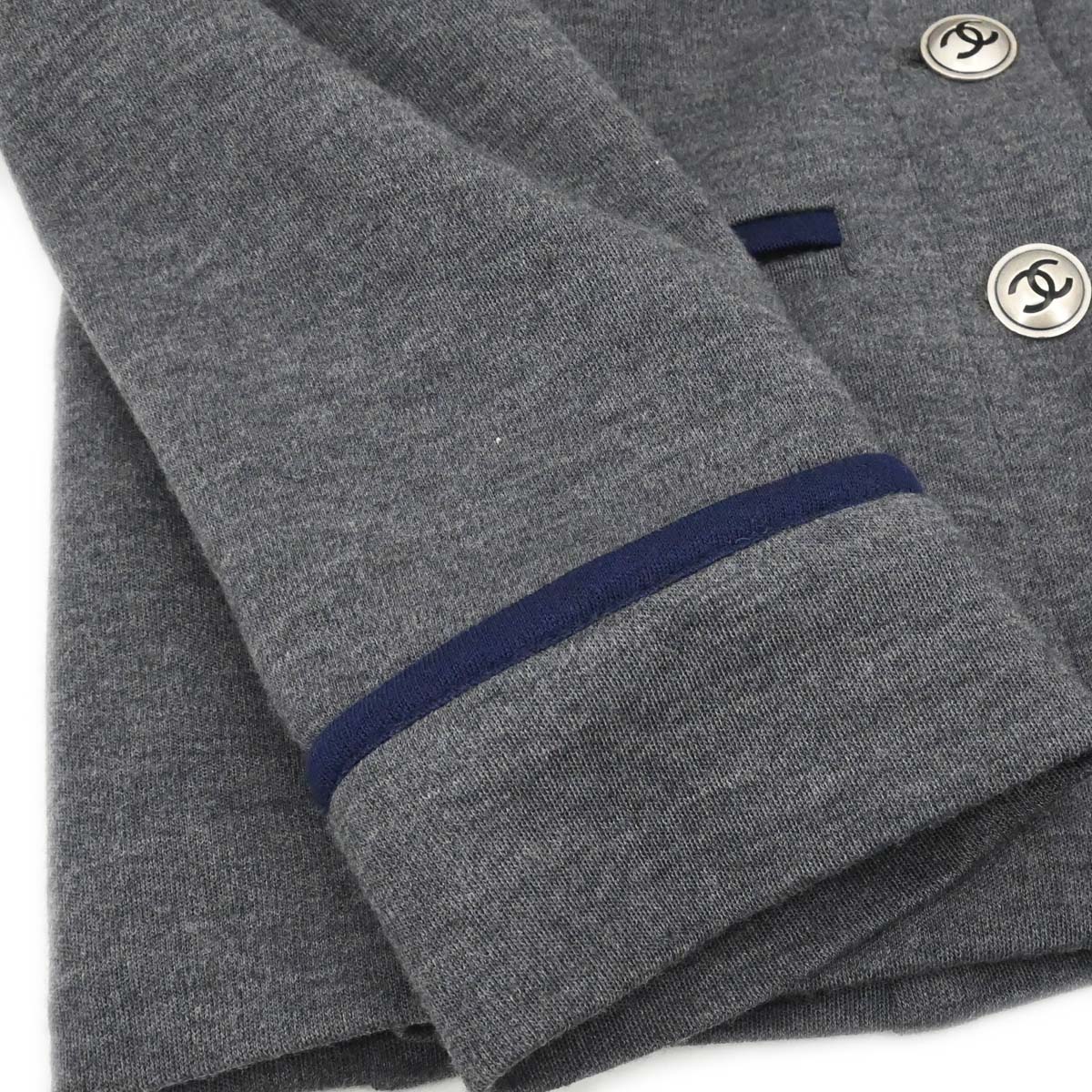 Chanel 2010 Single Breasted Jacket Gray #44 - Image 10