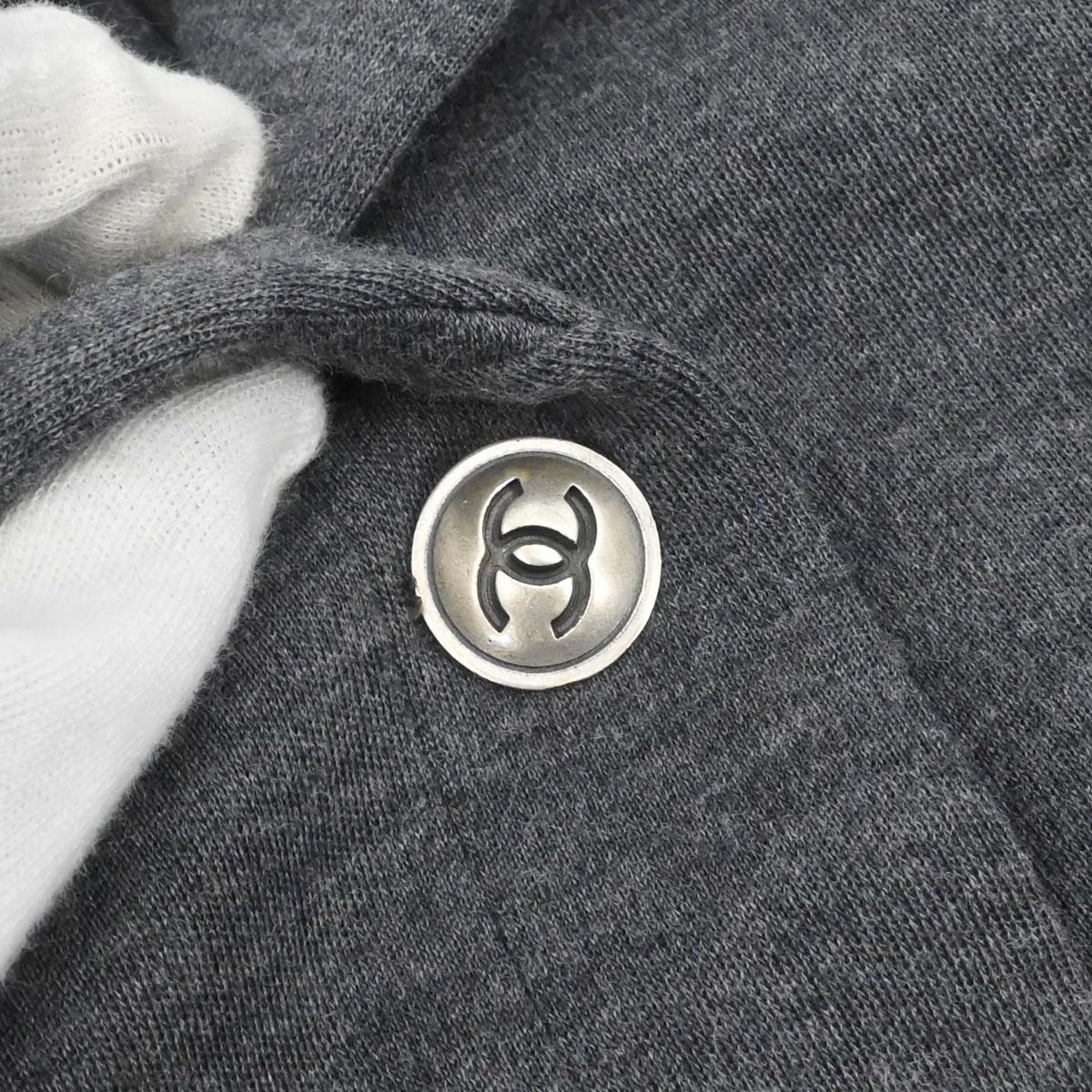 Chanel 2010 Single Breasted Jacket Gray #44 - Image 12