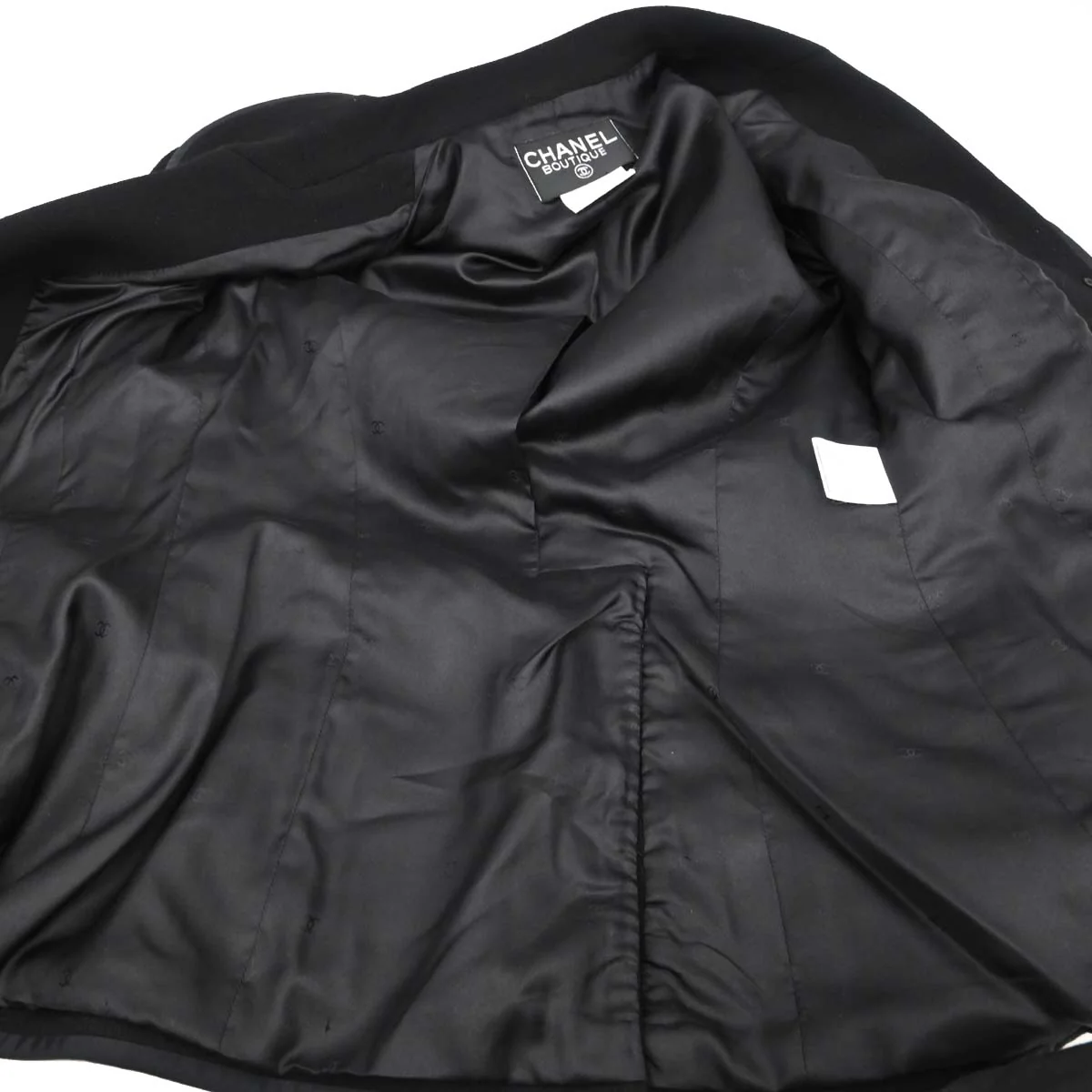 Chanel 1996 Single Breasted Jacket Black #38 - Image 14