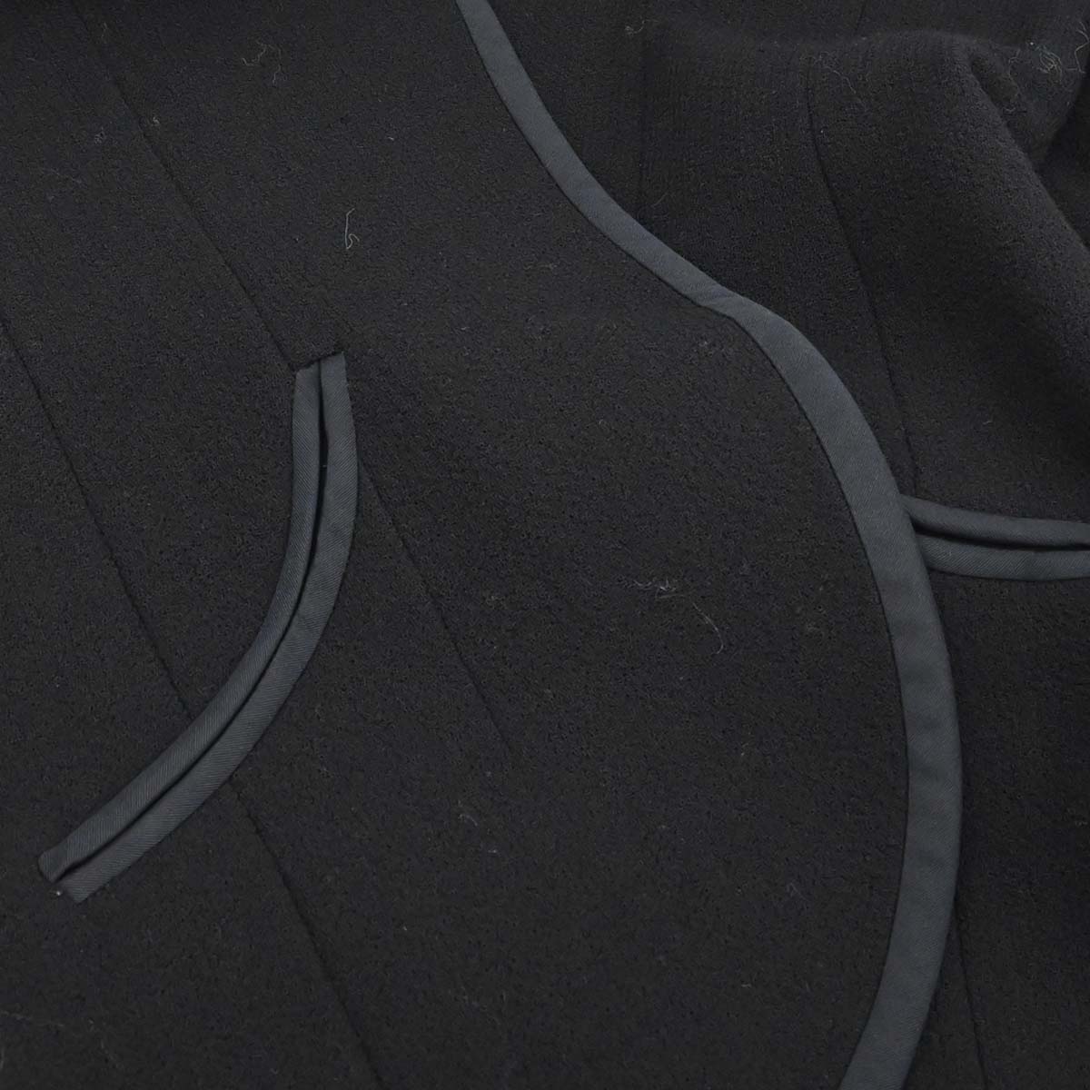 Chanel 1996 Single Breasted Jacket Black #38 - Image 6